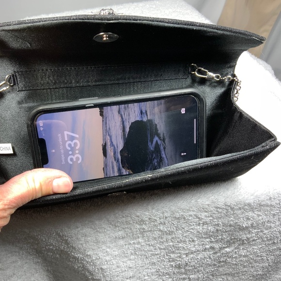 NWOT - Lulu Townsend Black Evening Bag Clutch - Picture 6 of 12